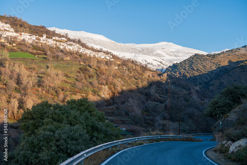 road to the Sierra Nevada mountains in Spain

