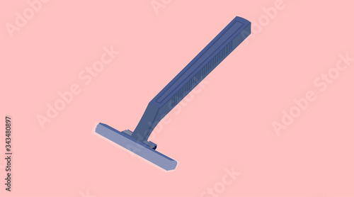Vector Isolated Illustration of a Razor Shave