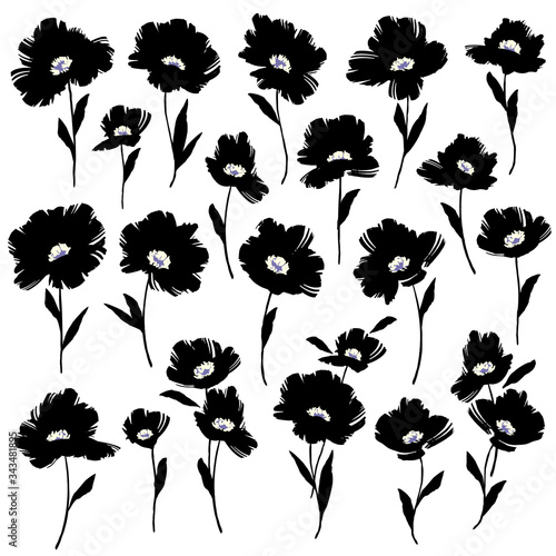 Flower vector illustration material abstract beautifully,