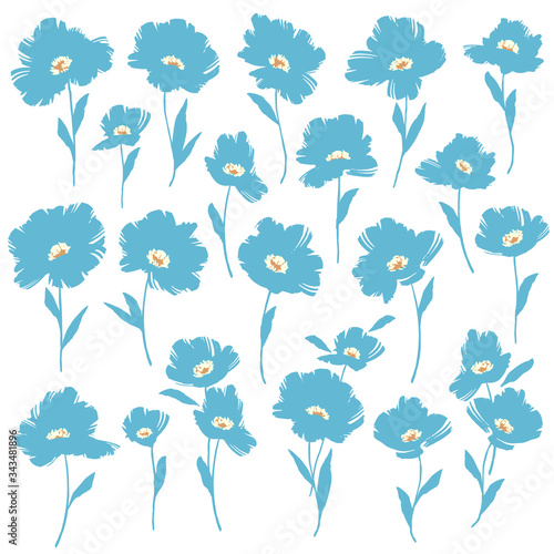 Flower vector illustration material abstract beautifully,