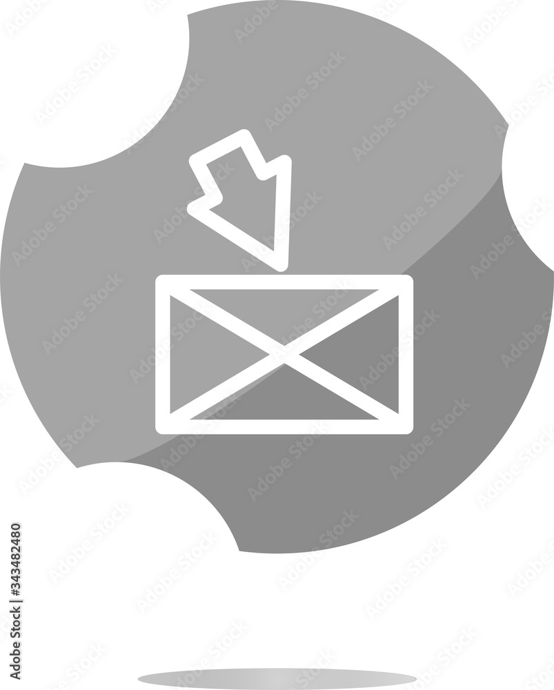 mail envelope icon web button with map isolated on white mail envelope icon web button with map isolated on white