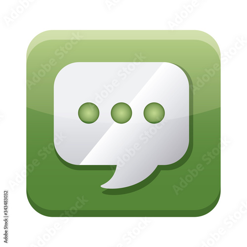 speech bubble app button menu icon