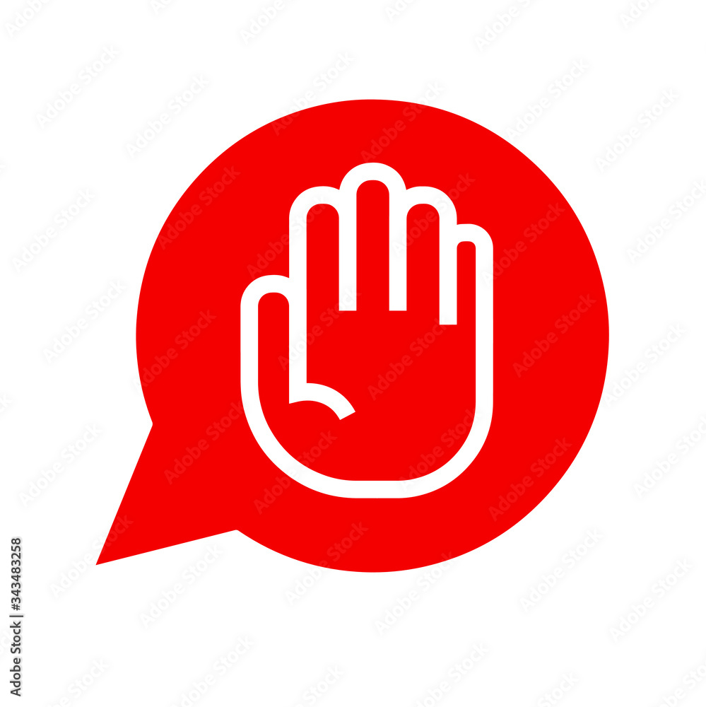 stop hand sign stop hand sign