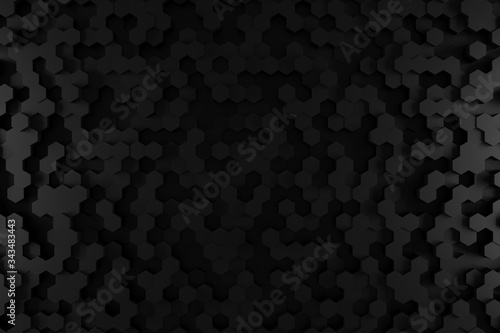 Abstract technological hexagonal background. 3d rendering