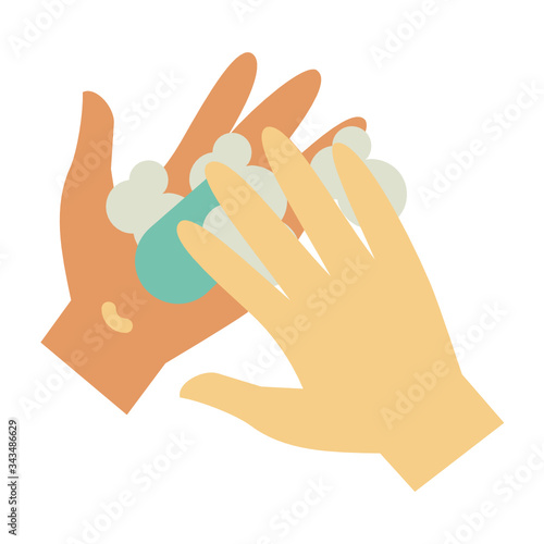 Rubbing Hands Together Concept vector color Icon design, Hand gesture on white background, Coronavirus Prevention symbol, Sanitize your palms, personal hygiene sign 