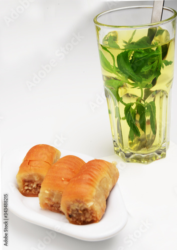 Mint tea and baklava