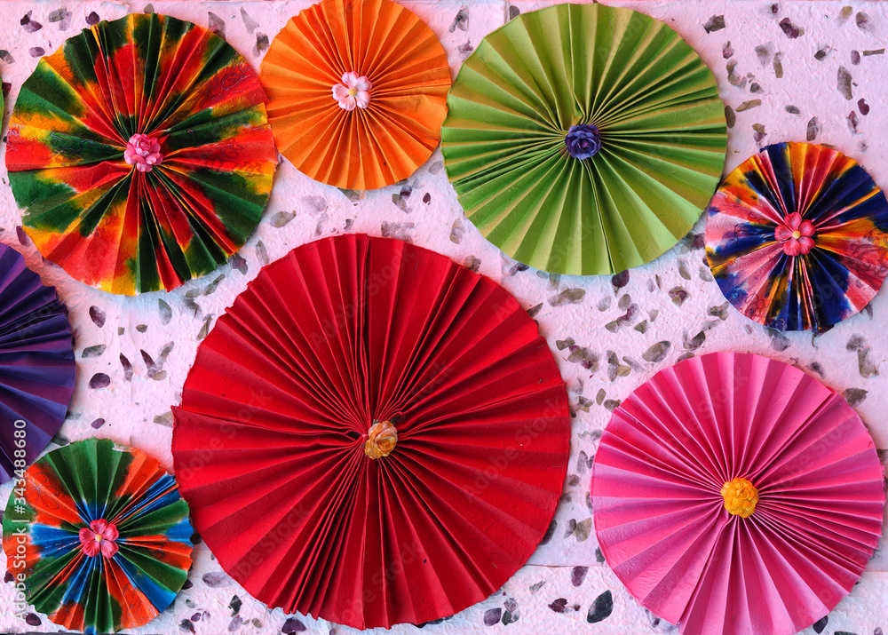 Colorful flower paper background.
