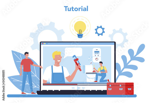 Plumbing online service or platform. Professional repair and cleaning.