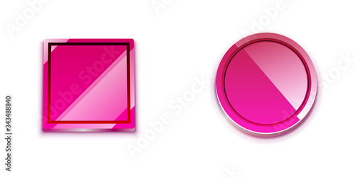 Glossy button, vector web icon