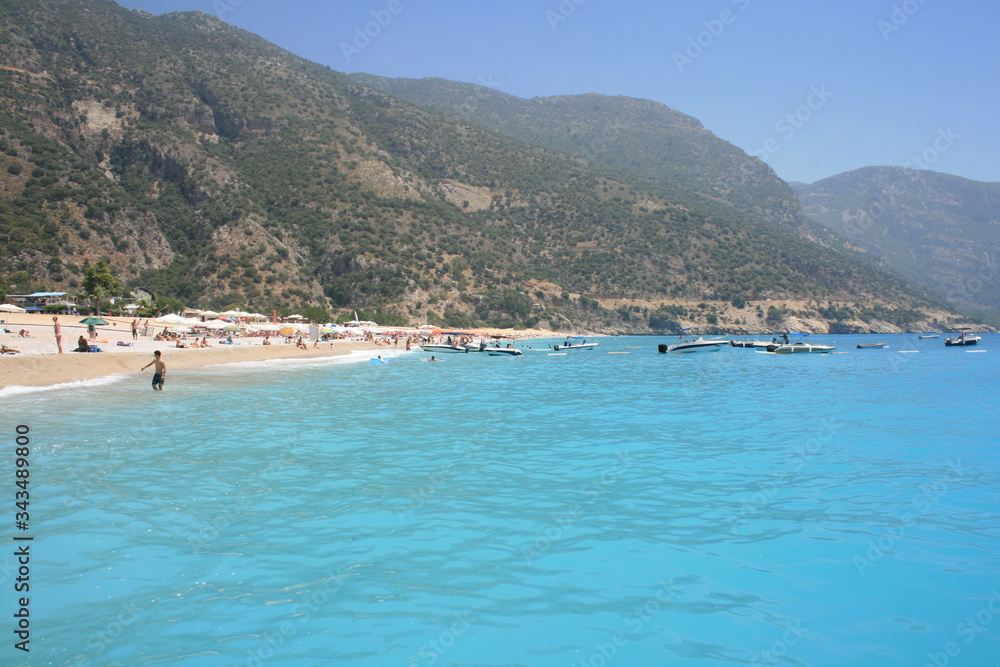 view of the sea from the beach fethiye 