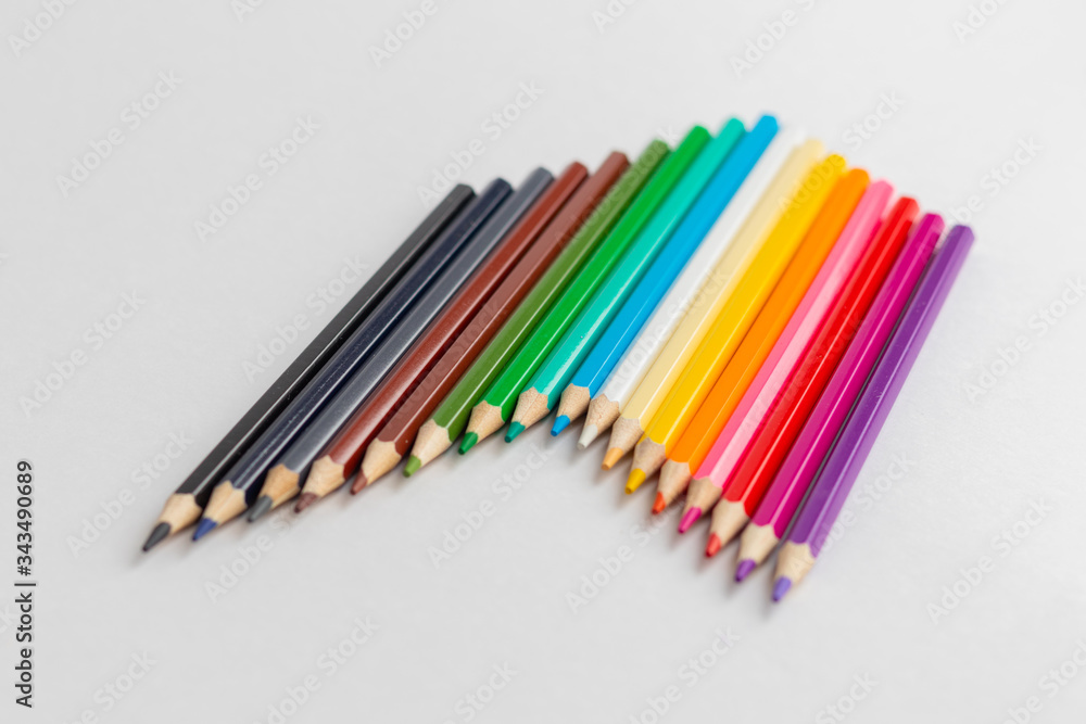 Color pencils isolated on white background. Color pencils isolated on white background.