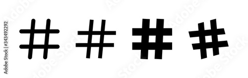 Hashtag icons set. Hashtag icon vector