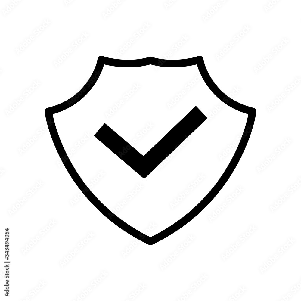 Shield Check Mark Icon Vector Illustration Shield Check Mark Icon Vector Illustration