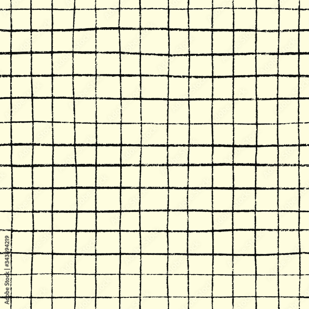 Seamless vector texture of checkered paper drawn in charcoal. Seamless vector texture of checkered paper drawn in charcoal.