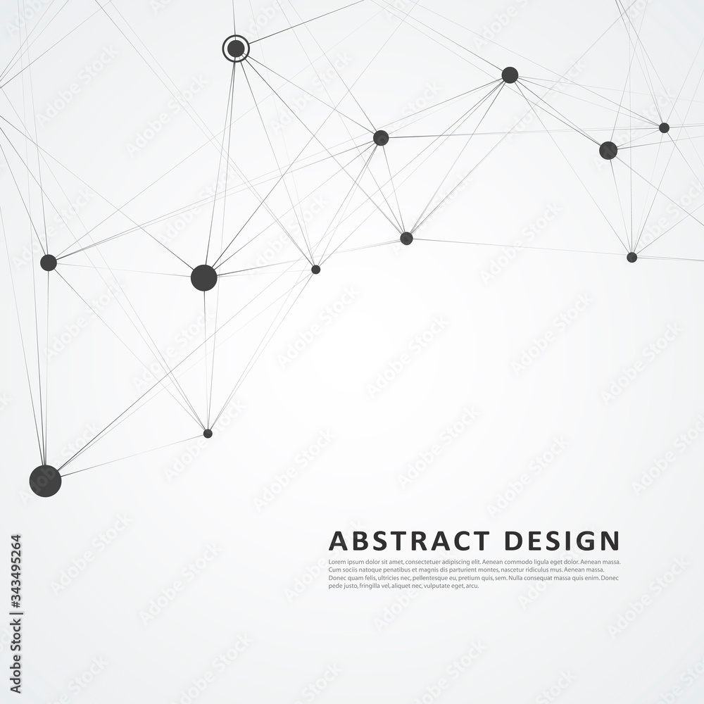 Connected structure lines and dots. Medical, technology, chemistry, science and communication background. Vector illustration Connected structure lines and dots. Medical, technology, chemistry, science and communication background. Vector illustration