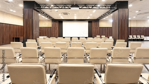 Fotografie Empty conference room for presentations with screen