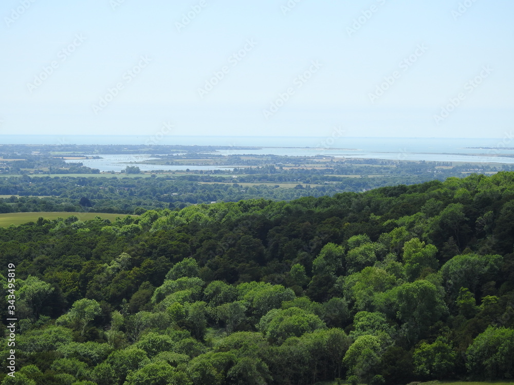 Panorama w bliskości miasta Chichester w Anglii Panorama w bliskości miasta Chichester w Anglii