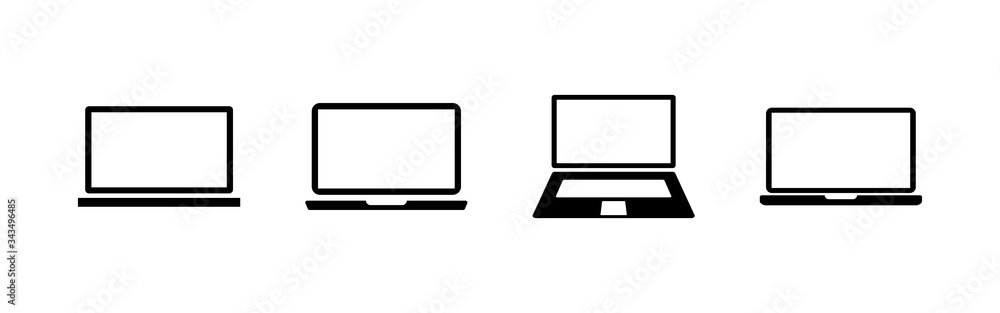 Laptop icons set. Laptop vector icon Laptop icons set. Laptop vector icon