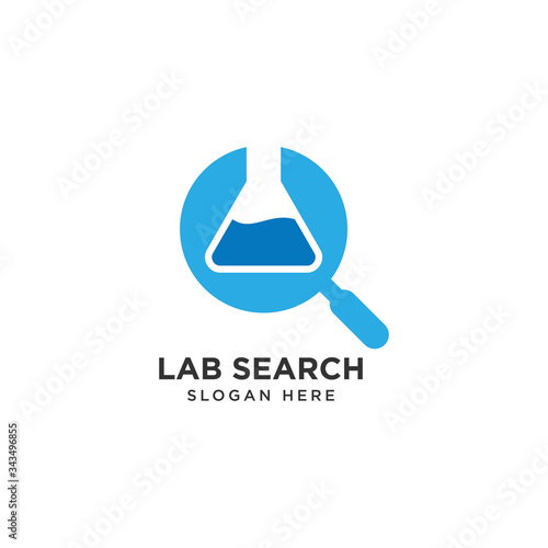 Lab Search Logo Design Template