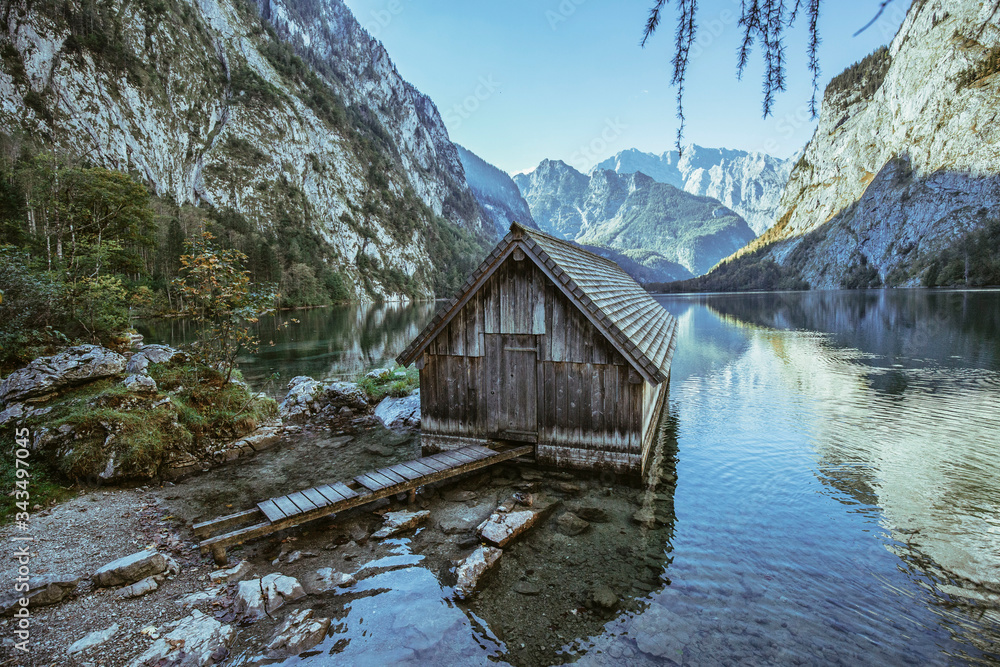 Fototapeta premium Hütte Obersee
