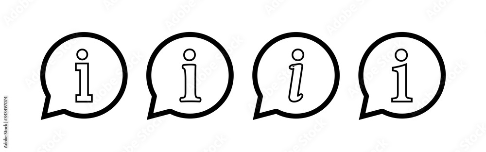 Information icons set. Info sign. About us Information icons set. Info sign. About us