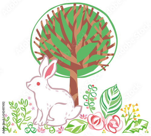 植物　動物　イラスト（シンプル）