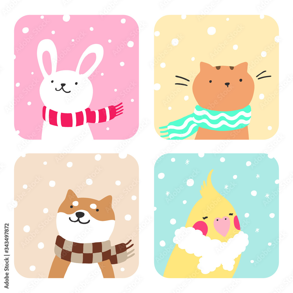 動物 イラスト 雪 動物 イラスト 雪