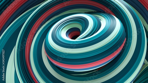 Abstract background  modern illustration 3d of colorful spiral shapes.