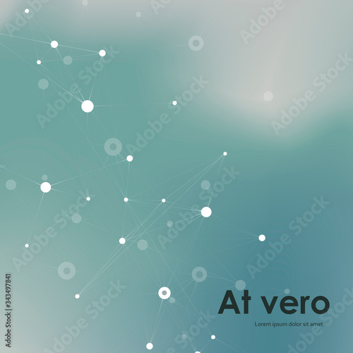 Molecule abstract structure. Scientific connect molecules for medicine and chemistry. Vector illustration