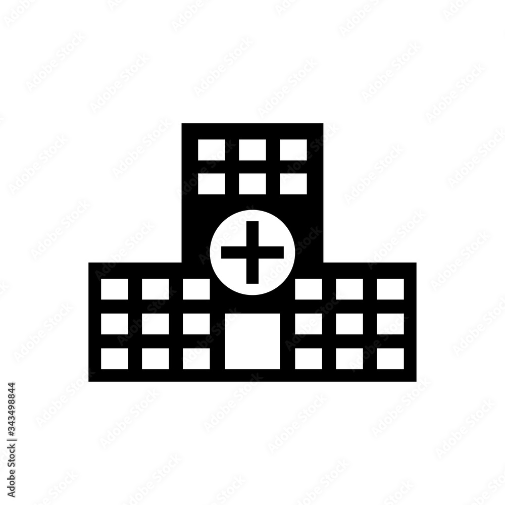 Hospital building vector icon. ambulance illustration symbol or logo. aid sign. Hospital building vector icon. ambulance illustration symbol or logo. aid sign.