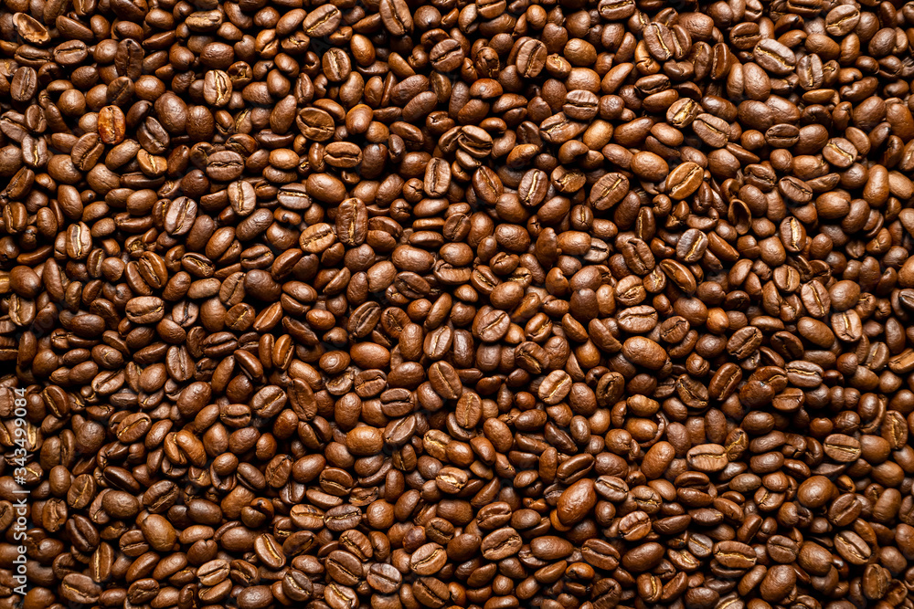 Arabica coffee beans with top view Arabica coffee beans with top view