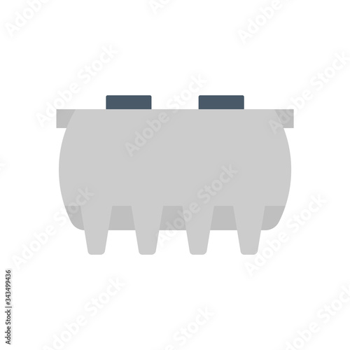 Septic tank vector icon. That sanitation equipment part of drainage system for installation or construction in underground for sewage or wastewater treatment by bacteria for home toilet and bathroom.