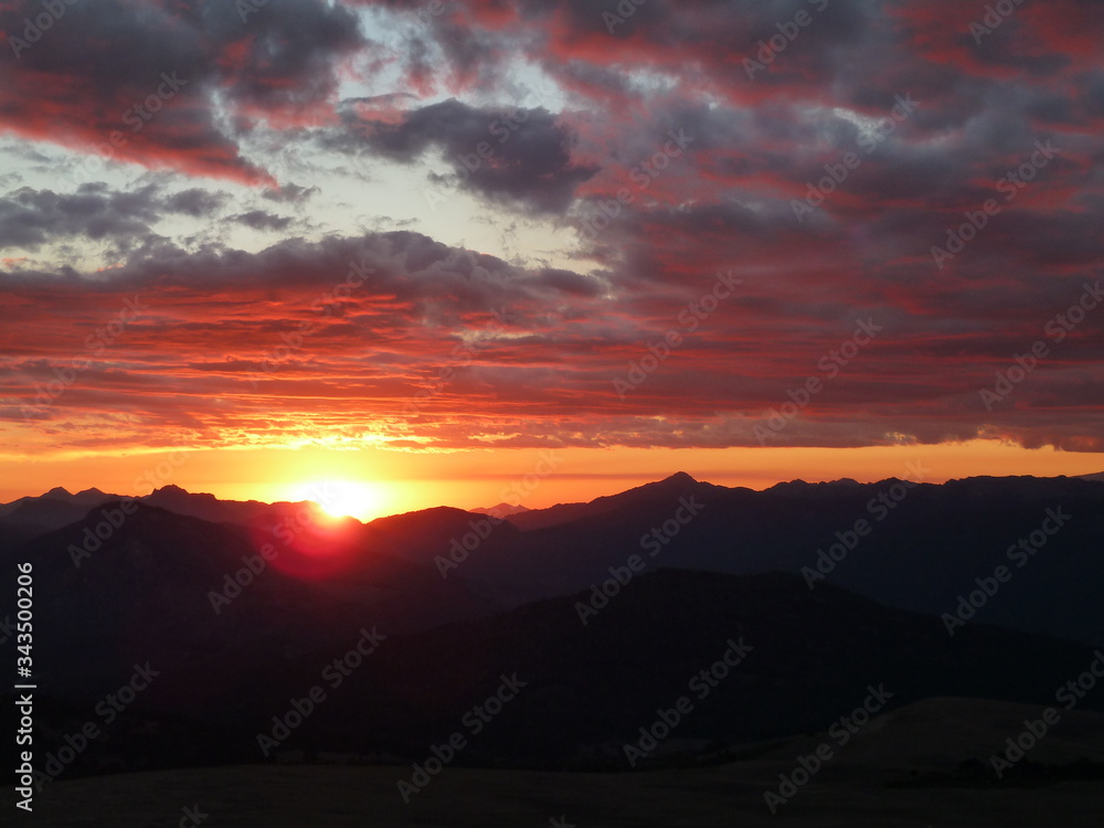 beautiful sunset in the mountains beautiful sunset in the mountains