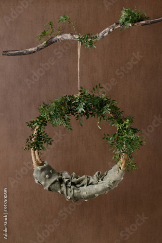	
Newborn baby photography swing. Background for newborn baby photo