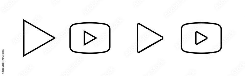 play Icons set. Play button vector icon. Video icon vector play Icons set. Play button vector icon. Video icon vector