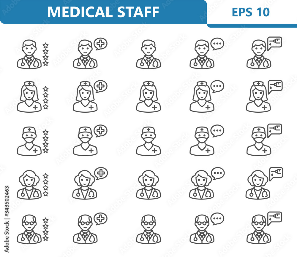 Medical Staff Icons