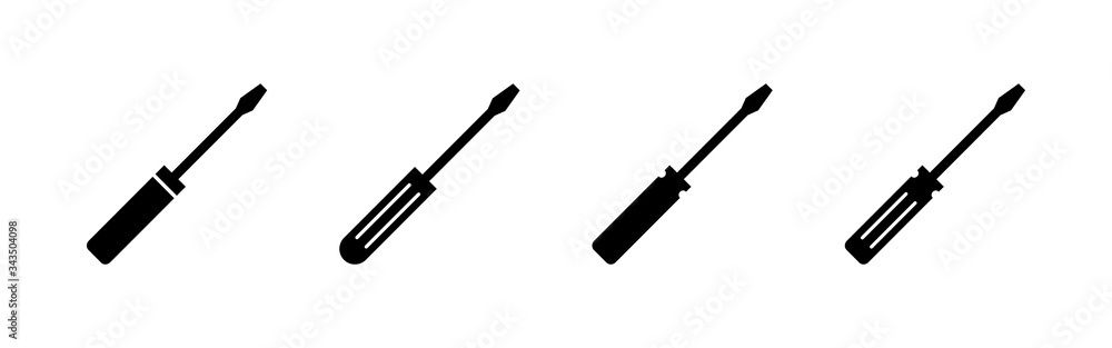 Obraz premium Screwdriver icons set. Screwdriver vector icon