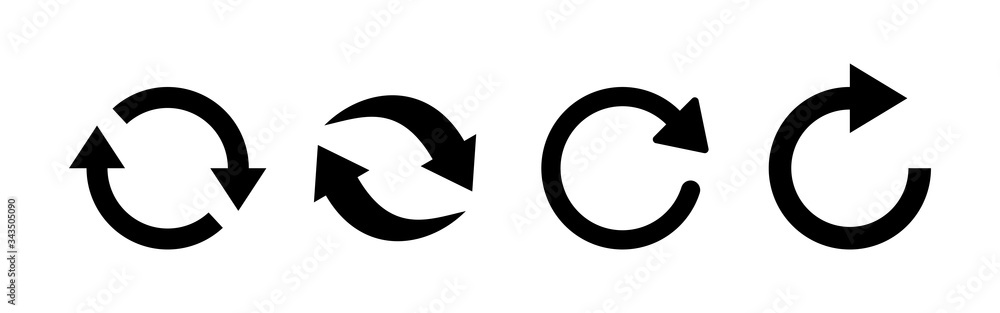 Refresh icons set. Reload icon vector. Update icon. convert icon Refresh icons set. Reload icon vector. Update icon. convert icon