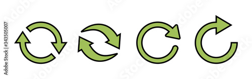Refresh icons set. Reload icon vector. Update icon. convert icon