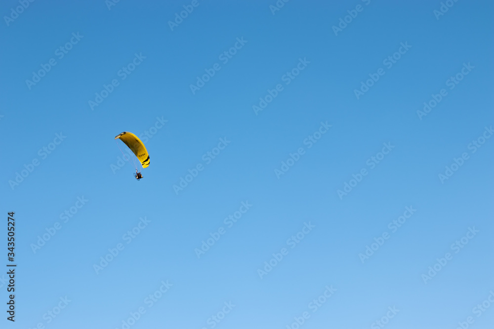 paragliding in the sky