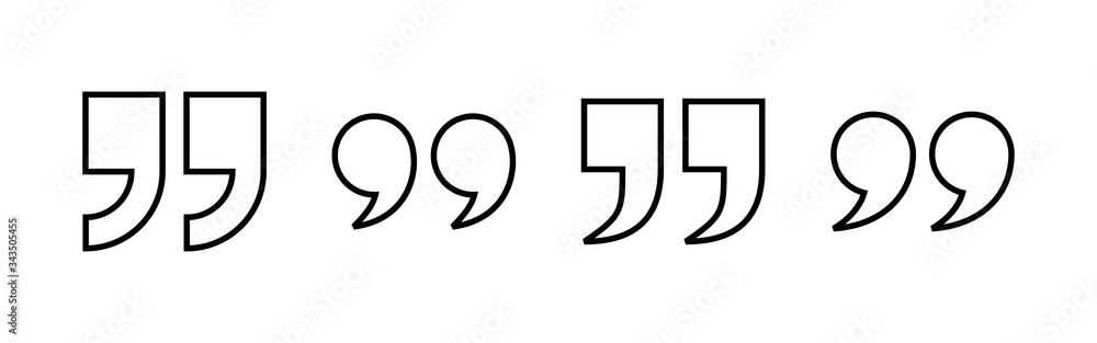 Quote icons set. Quote sign icon. Quotation mark symbol. Quote icons set. Quote sign icon. Quotation mark symbol.