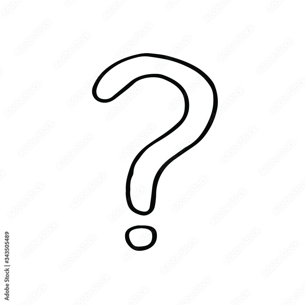 Question mark in doodle style on white background. Modern icon for web background design.
Question mark in doodle style on white background. Modern icon for web background design.