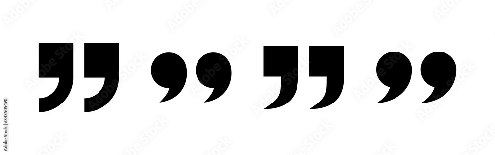 Quote icons set. Quote sign icon. Quotation mark symbol. Quote icons set. Quote sign icon. Quotation mark symbol.