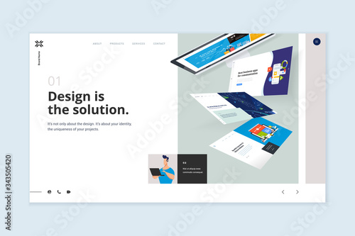 Website template design. Modern vector illustration concept of web page design for website and mobile website development. Easy to edit and customize.