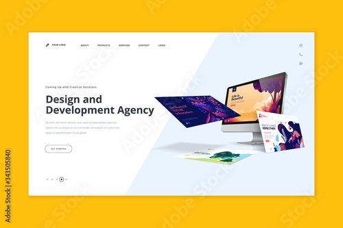 Website template design. Modern vector illustration concept of web page design for website and mobile website development. Easy to edit and customize.