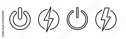 Power icons set. Power Switch Icon. Start power icon