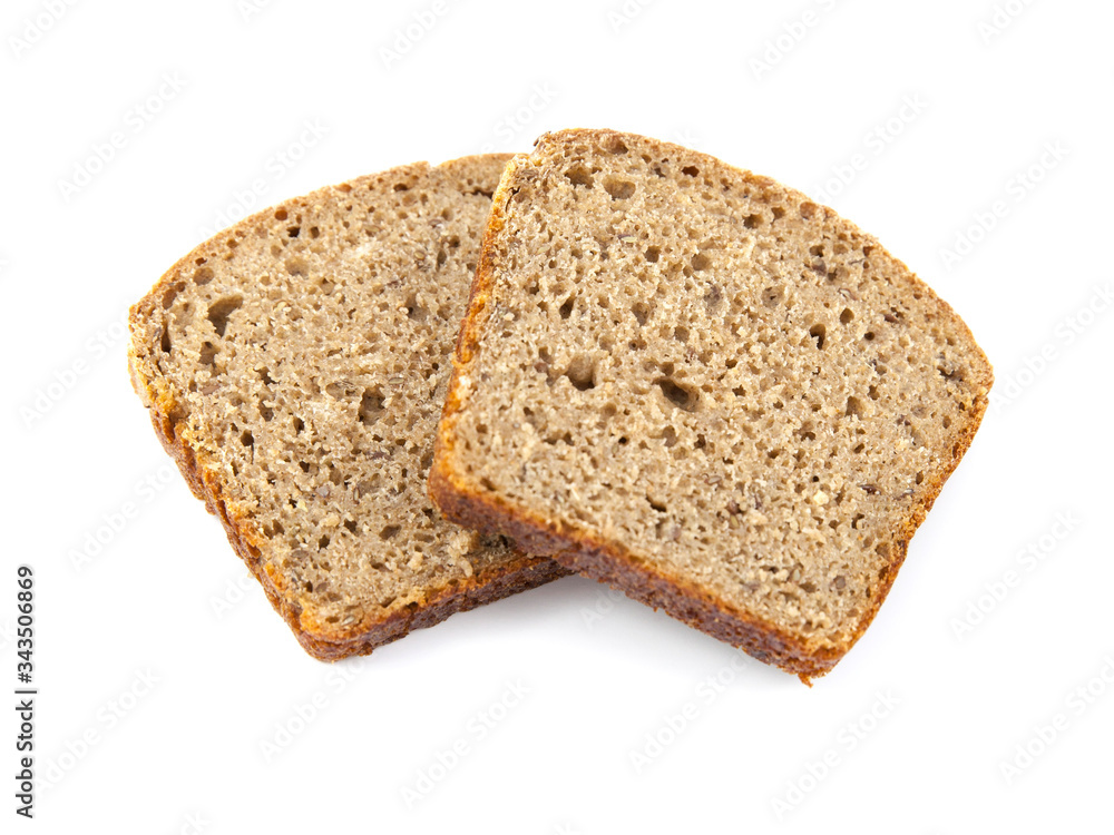 village sliced bread on top of a white background.