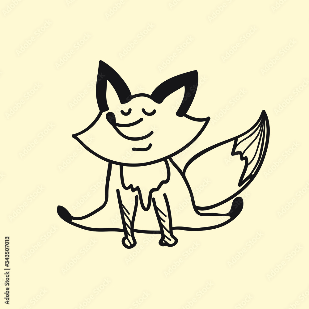 vector animal line icon for web, tatto, logo fox vector animal line icon for web, tatto, logo fox