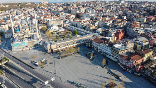 Aerial view of Eminonu New Mosque