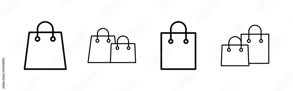 Shopping bag icons set. Shopping bag vector icon Shopping bag icons set. Shopping bag vector icon